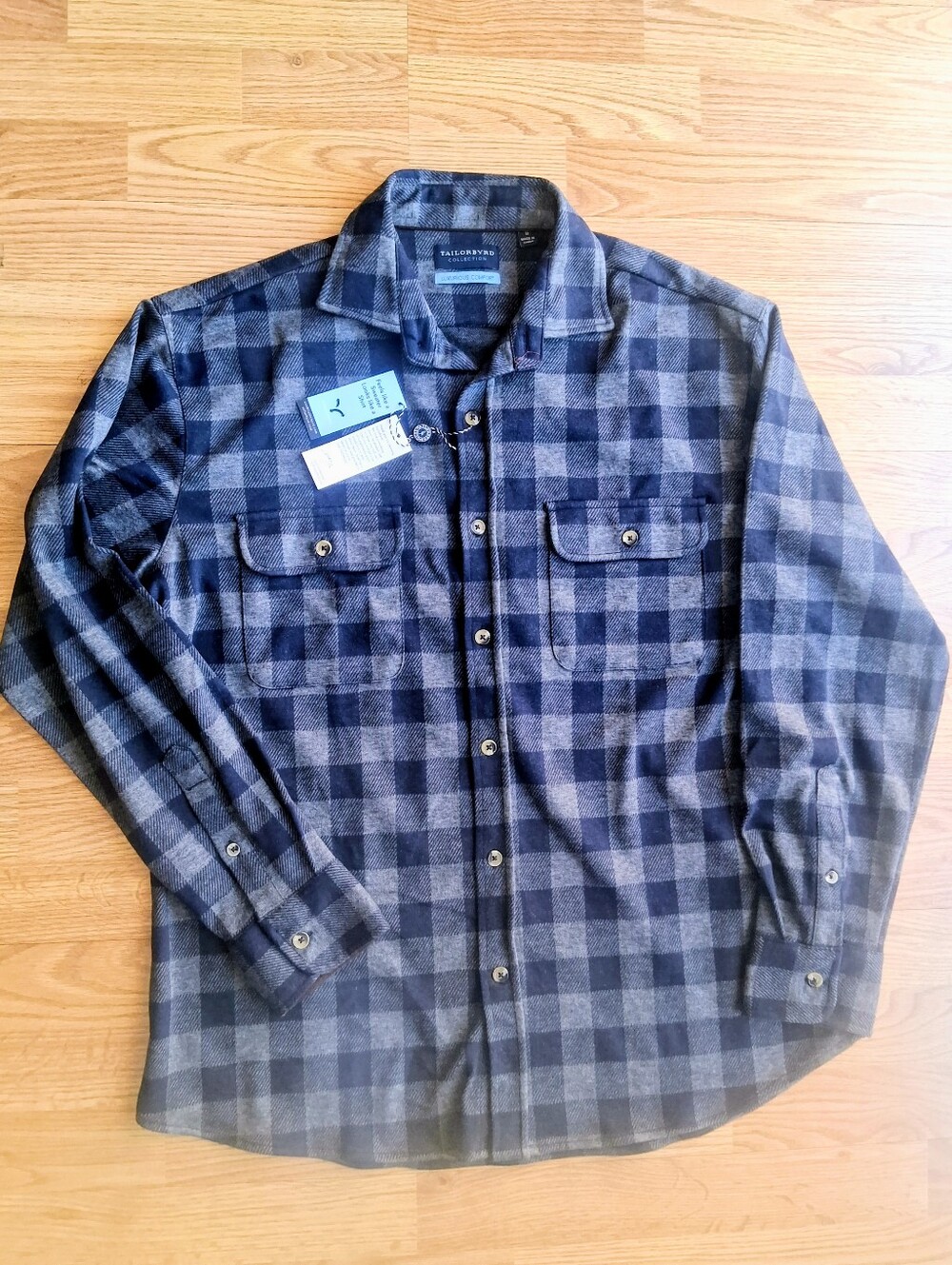 NWT Tailorbyrd Mens Shirt, Navy, Gray, S, M, MSRP $110